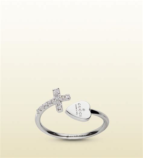 cross and heart ring from gucci|gucci trademark heart ring.